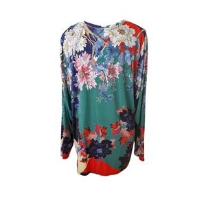 Johnny Was Floral Boho Long Sleeve Top XXL